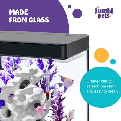 21 Gallon Premium Glass Fish Aquarium Kit with LED Lighting