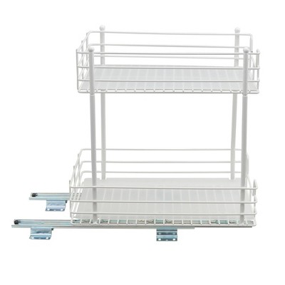 Household Essentials 12" 2-Tier Pantry Organizer White: Steel Kitchen Cabinet Storage, Spot Clean, 1-Year Warranty — фото 4