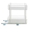 Household Essentials 12" 2-Tier Pantry Organizer White: Steel Kitchen Cabinet Storage, Spot Clean, 1-Year Warranty - 4 of 4