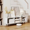 Costway 47.5" Console Cabinet for 55-Inch TVs with Storage Shelves Heavy-duty Metal Legs White - 2 of 4