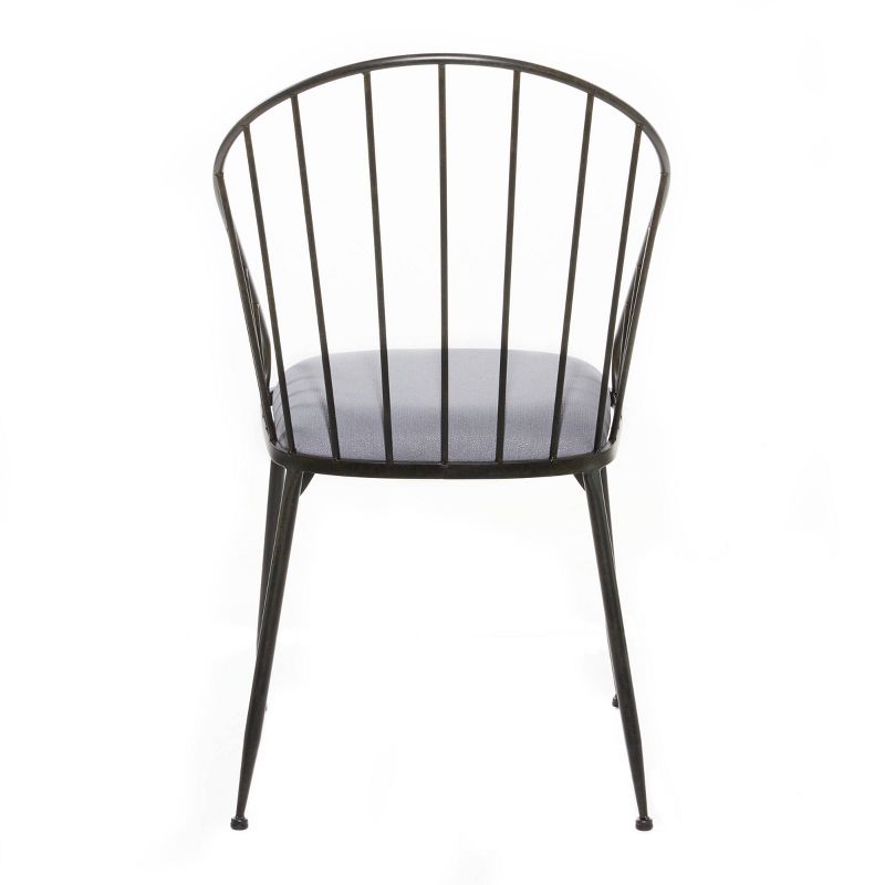 Fabric and Metal Dining Chair Black - Olivia &#38; May, 6 of 8