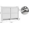 Shoe Cabinet with Flip-Down Doors - Space-Saving Entryway Organizer with Adjustable Shelf, Wooden Shoe Storage - 2 of 4