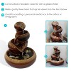 Sunnydaze Indoor Home Decorative Glazed Smooth Ceramic Tiered Vessels Tabletop Water Fountain - 10" - Brown - 2 of 4