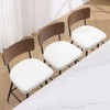 Bekrvio 26" Counter Height Swivel Bar Stools Set of 2/3 - Upholstered Faux Leather, Wood Backs & Metal Legs, Counter Stools for Kitchen Island - 4 of 4