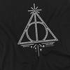 Harry Potter Deathly Hallows Line Art Adult T-Shirt Black - 2 of 4