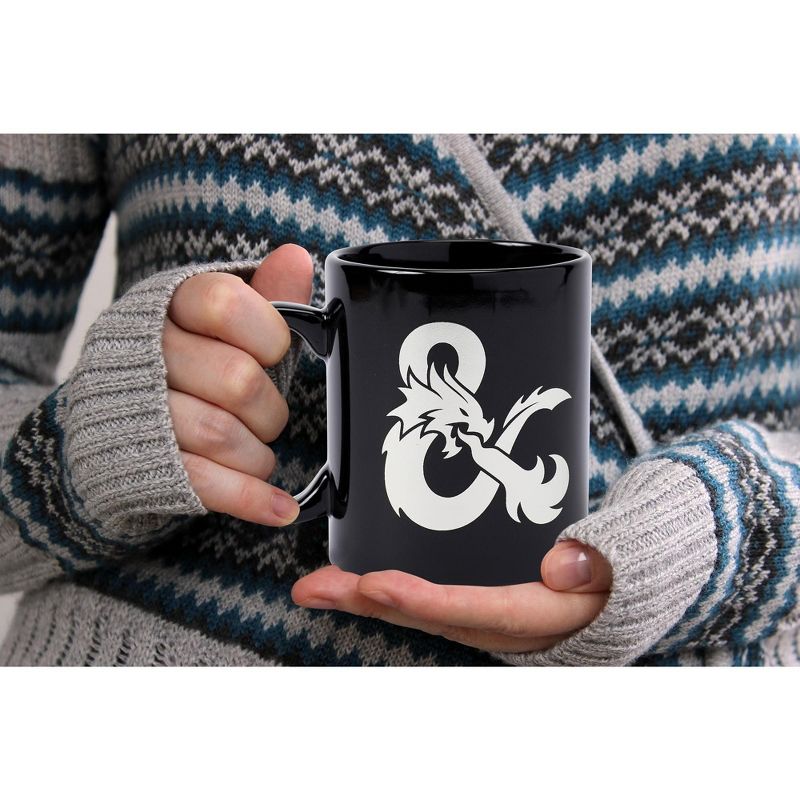 Just Funky Dungeons & Dragons Black Ceramic Ampersand Logo Mug - 16-Ounces, 5 of 7