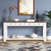 CAVINAS 63 inch Rectangle Console Table with 4 Drawers,Modern Entryway Table with 1 Bottom Shelf for Living Room,Hallway,Antique White/Light Espresso - 2 of 4
