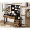 Vanity Desk with Mirror and Power Outlet, Makeup Vanity Table with 5 Drawers and 3 Storage Shelves - 4 of 4