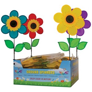 In The Breeze Assorted Nylon 12 in. H Sunflower Garden Stake Spinner - Case of 30 - 1 of 1