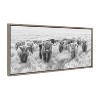 Sylvie Herd of Highland Cows BW Framed Canvas by Creative Bunch - Kate & Laurel All Things Decor - image 2 of 4