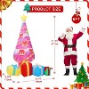 7FT Outdoor Christmas Inflatables Decor, Blow Up Pink Xmas Tree Yard Decor with LED Lights 4 Gift Boxes for Outside Lawn Garden Holiday Party - 2 of 4