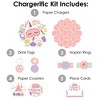 Big Dot of Happiness Pajama Slumber Party - Girls Sleepover Birthday Party Paper Charger and Table Decorations - Chargerific Kit - Place Setting for 8 - 3 of 4