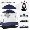 Resenkos Two Room Pop Up Shower Tent, with Shower Bag, Floor and Carry Bag, Easy to Pop Up for Outdoor Privacy, - 4 of 4