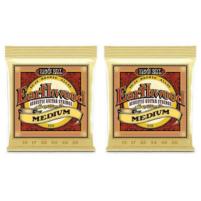 Ernie Ball 2002 Earthwood 80/20 Bronze Medium Acoustic Guitar Strings 2-Pack