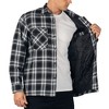 Alpine Swiss Mens Henry Quilted Flannel Jacket Warm Plaid Shacket Four Pockets Snap Buttons Winter Work Coat for Cold Weather - 4 of 4