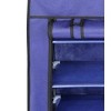 J&V TEXTILES 4 Tier Shoe Rack with Side Pocket Holds 24 Shoes Navy - 4 of 4