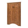 Brown Triangle Bathroom Storage Cabinet with Adjustable Shelves, Freestanding Floor Cabinet - 3 of 4