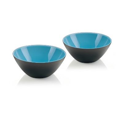 Guzzini My Fusion Black and Blue Acrylic Bowl, Set of 2