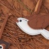 Gallerie II Faux Leather Dove Ornament - 3 of 3