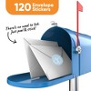 Big Dot of Happiness Dusty Blue Wedding Envelope Seal Stickers, Round Circle Stickers to Seal Cards, Announcement Envelope Seals - 120 Count - 2 of 4