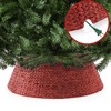 Casafield Water Hyacinth Christmas Tree Collar, Woven Tree Base Cover with Cord Cut Out - 4 of 4