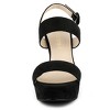 Allegra K Women's Slingback Platform Chunky High Heel Adjustable Buckle Strap Sandals - 3 of 4