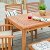 Ravenscroft 6pc Acacia Wood Patio Dining Set - Brown - Saracina Home - 4 of 4