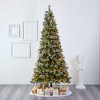Nearly Natural 9-ft Frosted Swiss Pine Artificial Christmas Tree with 700 Clear LED Lights and Berries - 4 of 4