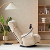 Vynxaria Beige 360¡ã Rotatable Bean Bag Seat - Adjustable Head & Waist Lounge Chair for Living Room - 4 of 4