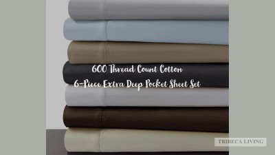 Sky Blue Queen Egyptian Cotton Deep Pocket Sheet Set