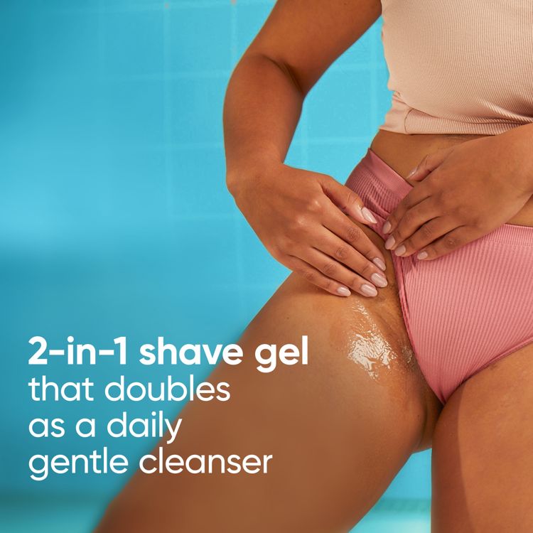 Venus for Pubic Hair and Skin Women's 2-in-1 Cleanser + Shave Gel - Unscented - 6.42oz, 3 of 8