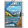 Trends International Lantern Press - Glacier National Park, Avalanche Lake Framed Wall Poster Prints - 3 of 4