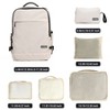 NAYSAYE 9 Piece Luggage Set TSA Lock with 360° Spinner Wheels and Adjustable Handle for Business and Family Trip, White, 21.08"*12.42"*31.51" - 4 of 4