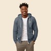 Dalix Cappuccino Embroidered Zip Hoodie Fleece Long Sleeve Pocket Warm Soft Mens - 3 of 4
