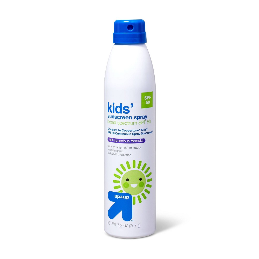 Photos - Sun Skin Care Kids' Continuous Sunscreen Spray - SPF 50 - 7.3oz - up & up™
