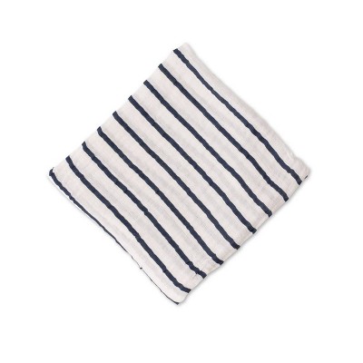 navy muslin swaddle