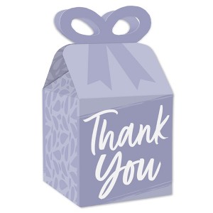 Big Dot of Happiness Purple Elegantly Simple - Square Favor Gift Boxes - Guest Party Favors Bow Boxes - Set of 12 - 1 of 4