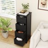 Costway 32.5'' Bathroom Floor Cabinet with Anti-tipping Device Freestanding Towel Cabinet - 4 of 4