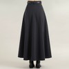 Anna-Kaci Women's High Waist Full A-Line Maxi Skirt with Structured Seam Panels and Smooth Flowing Silhouette - 4 of 4