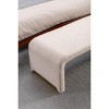 CAVINAS Bench Shoe Bench Boucle Fabric Loveseat Ottoman Footstool for Bedroom and Entryway - 3 of 4