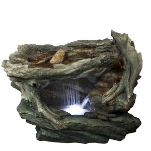 Northlight 31" LED Woodland Grotto with Stones Outdoor Garden Water Fountain - 1 of 3