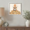 Autumn Cow Leaf Pile 16 x 16 Framed Print - 4 of 4