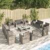 vidaXL 16-Piece Patio Lounge Set - Elegant Outdoor Furniture with Cushions - Durable PE Rattan and Powder-Coated Steel – Gray - 2 of 4