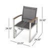 PAGED Set of 2 Patio Dining Chairs,Modern Outdoor Dining Chairs with Aluminum Frame,24.5 inch Chairs Suitable for Patio,Garden, - 3 of 4