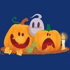 Women's Design By Humans Halloween Cartoon Pumpkins And Ghost By VectorVillain Racerback Tank Top - 2 of 3
