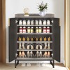 UbMelt 29.52 Inch Shoe Cabinet,Modern Freestanding 5-Tier Shoe Storage Organizer with Adjustable Shelves and 2 Doors for Entryway,Hallway,Closet - 4 of 4