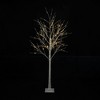 Resenkos Set of 3 Lighted Birch Tree Decor, Includes 4ft, 5ft, and 6ft Trees with Warm White LEDs for Indoor/Outdoor, White - 3 of 4