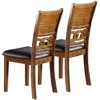 TinyHomie Dining Room Furniture Set of 2 Side Chairs Cushion Seats Unique Back Kitchen Breakfast Chairs - 2 of 4