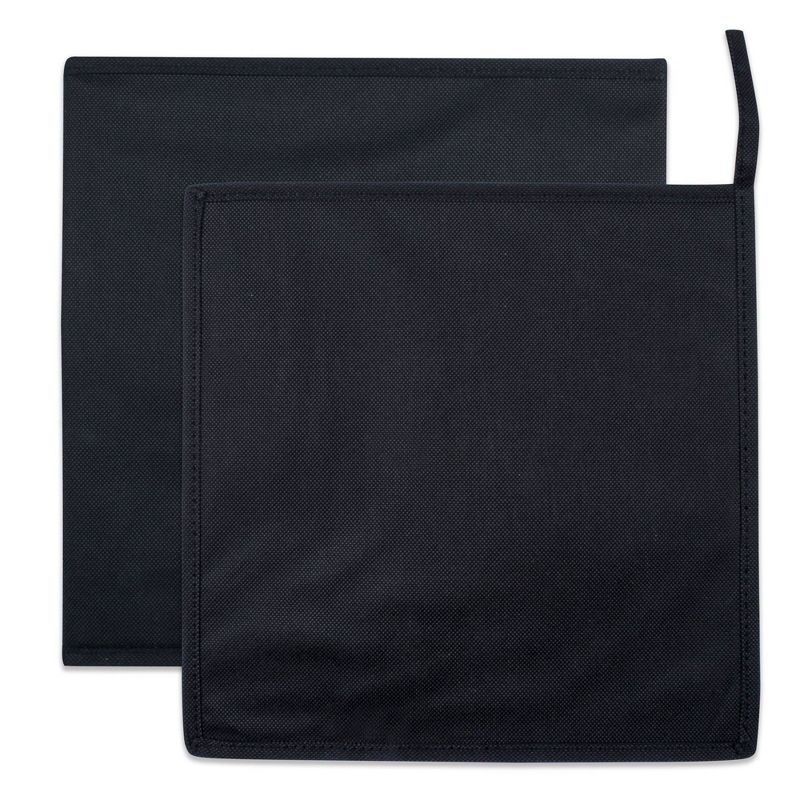 Set of 2 11&#34; x 11&#34; x 11&#34; Nonwoven Pp Square Storage Cube Solid Black - Design Imports, 5 of 9