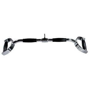 24 Inch Chrome Revolving Pro Style Pulldown Lat Bar with Rubber Ergo Grips - 1 of 1